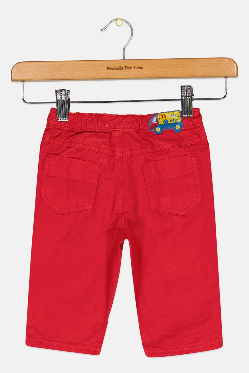 Dp Am Toddlers Girl Solid Pants, Red  - Image 2