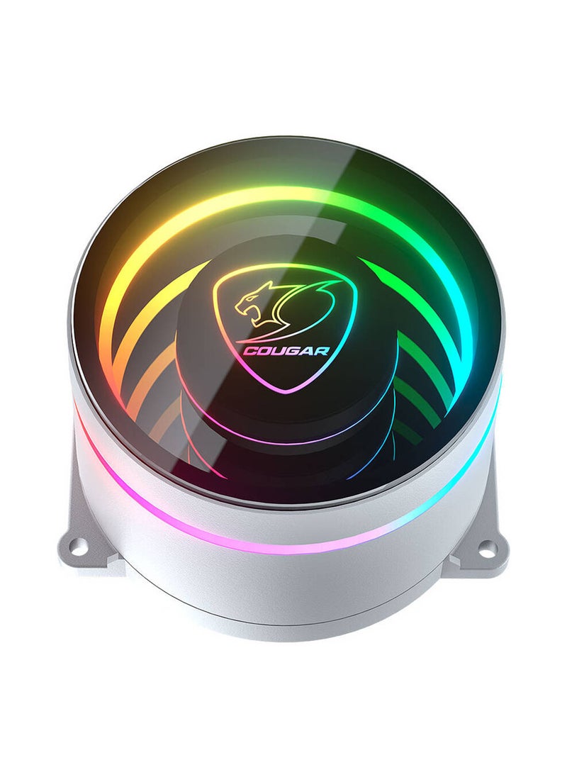 Cougar Cougar Poseidon Elite aRGB AIO Liquid Cooler, 240mm Radiator Length, Copper Cold Plate, 2700 RPM Pump Speed, 120mm Fan, 2200 RPM Fan Speed, 62.53 CFM Airflow, White | 3MPSD240.0002  - Image 3