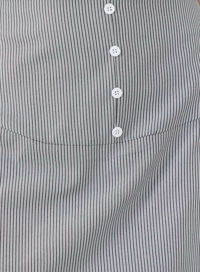 Take Two Take Two Striped Lace Hem Buttoned Maxi Skirt  - Image 3