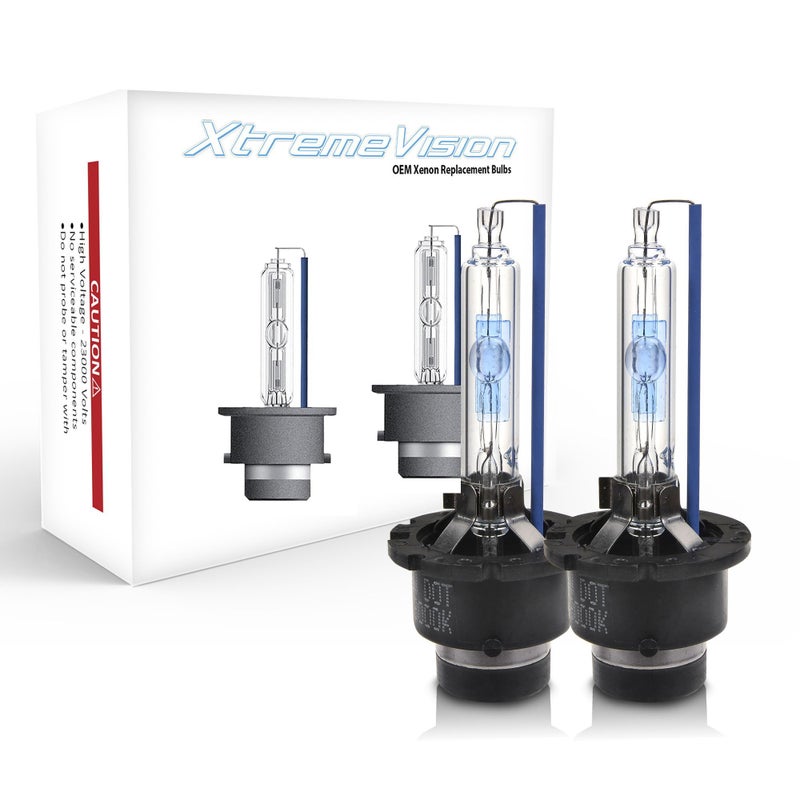XTREME VISION XtremeVision AC HID OE Xenon Replacement Bulbs - D4S / D4R / D4C - 4300K Daylight (1 Pair) - 2 Year Warranty (Metal Bracket)  - Image 1