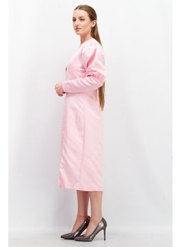 Collective The Label Women Solid Midi Dress, Pink  - Image 2