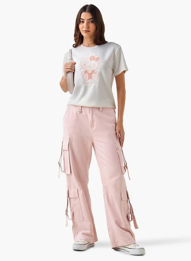اس بي كاركترز T-shirt with Hello Kitty Embellishment