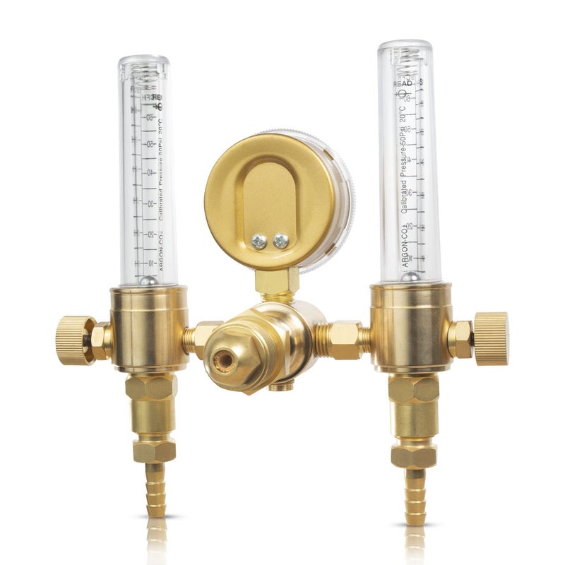 SPARC Premium Dual Argon Regulator for TIG/MIG Welding - Welding Gas Regulator & Flow Meter 0-60CFH CGA580 - LIFETIME USA Warranty - Image 2