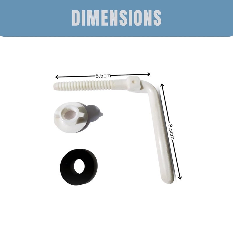 Toilet Seat Cover Screw Hinges L Type for Western Toilet Seat Covers DIY Repair Kit Spare Part Accessories for European Toilet Seat Covers Polyvinyl Chloride PVC White Color  - Image 4
