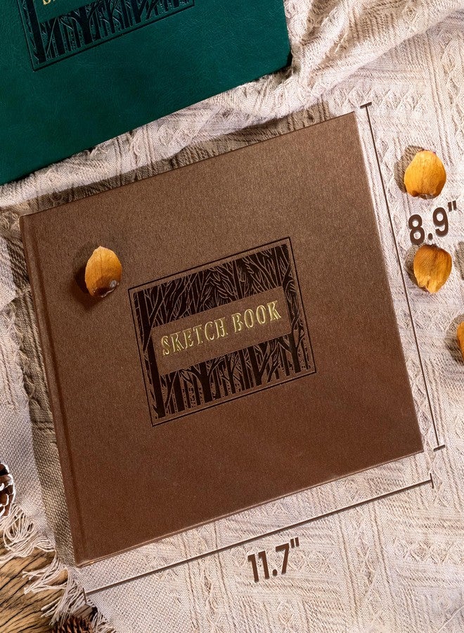 CAGIE Hardcover Sketch Book for Drawing, Art Paper Sketchbook 185 GSM, 11.7" x 8.9" Large Sketchbook with Thick Paper Sketchbook for Artist Drawing, Boxed for Gifts, 60 Sheets, Brown - Image 5