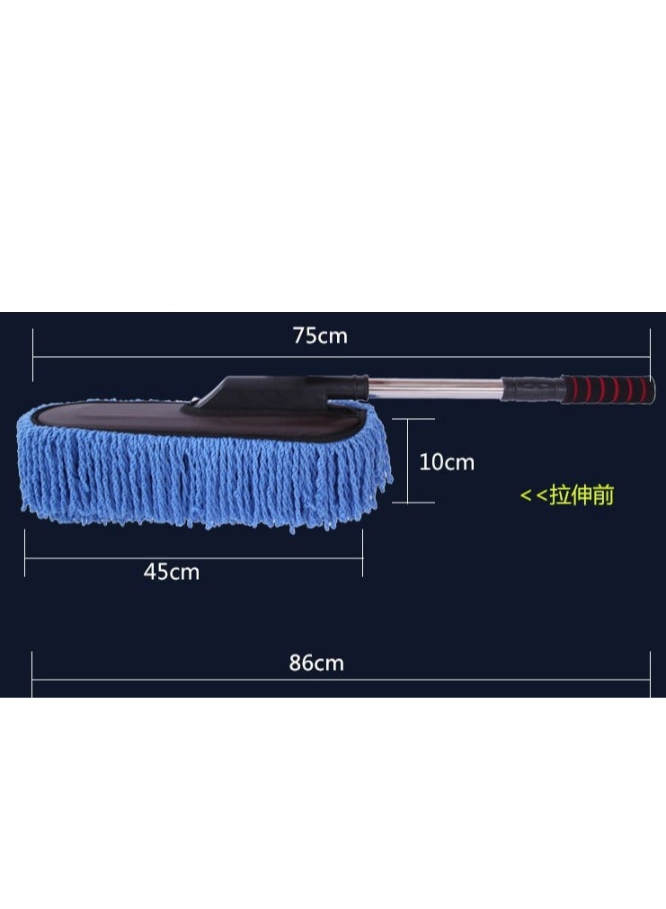 Car Duster, Extendable Long Handle Microfiber Car Duster Exterior Scratch Free Car Cleaning Tool, Car Dust Brush for Truck, Pickup, SUV, RV, Motorcycle, Boats and Home Cleaning (Blue) - Image 3