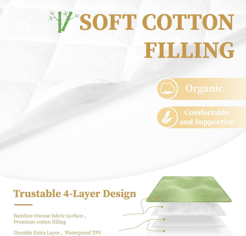 Safe and Sound 2 Pack Crib Mattress Protector - Image 3