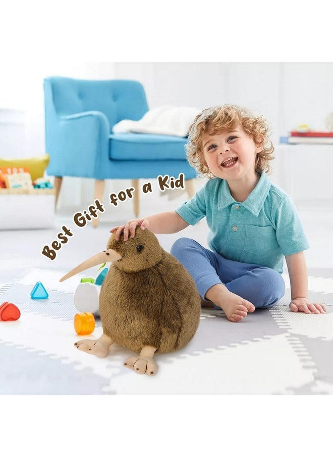 AULUDA - Kiwi Bird Plush Toy, Stuffed Animal Furry Kiwi Plushie Doll, Soft Fluffy Like Real Bird Hugging Toy - Present For Every Age & Occasion - Image 1