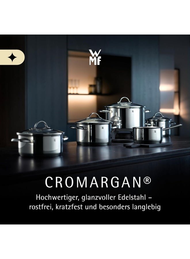 WMF Provence Plus 5-Piece Induction Saucepan Set with Glass Lid, Polished Cromargan Stainless Steel, Saucepan Set, Uncoated - Image 5