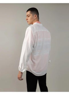 American Eagle قميص AE Band Collar من الكتان بأزرار  - Image 2