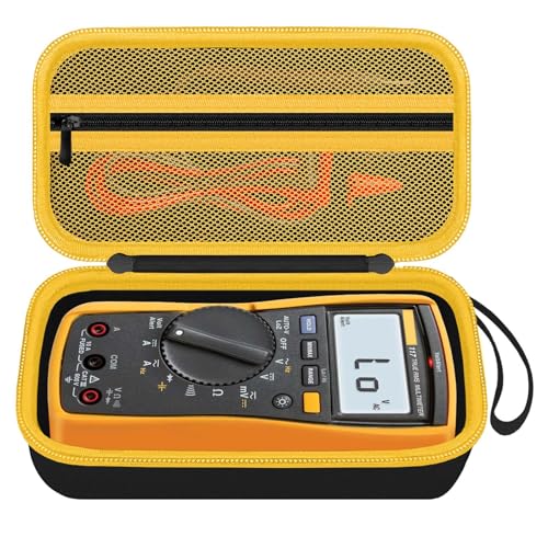 HESPLUS Carrying Case for Fluke 15B+/17B+/Fluke 101/117/115/116/114/113/177/179/233/106/107 Multimeter Testers and Accessories, Multimeter Storage Bag Organizer Box -Black (Case Only) - Image 1