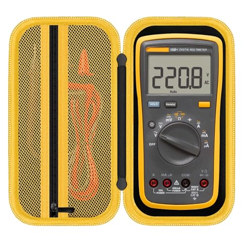 HESPLUS Carrying Case for Fluke 15B+/17B+/Fluke 101/117/115/116/114/113/177/179/233/106/107 Multimeter Testers and Accessories, Multimeter Storage Bag Organizer Box -Black (Case Only) - Image 3