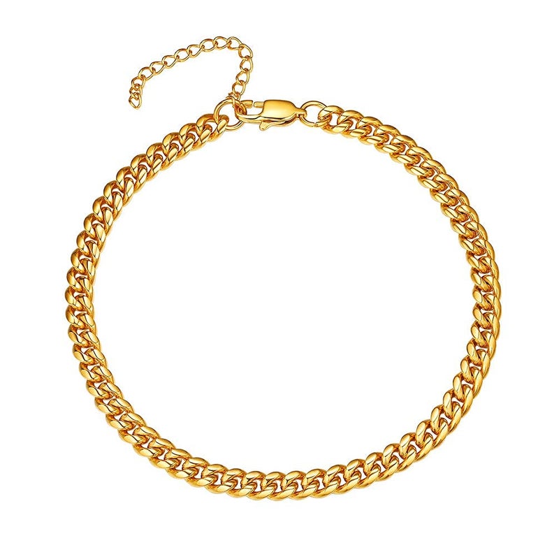 PROSTEEL Womens Gold Anklets Ankle Bracelets For Women Summer Beach Foot Jewelry Bracelet Cuban Link Chain Anklet - Image 1