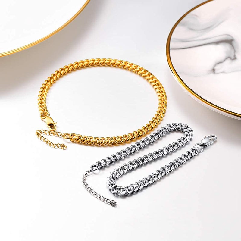 PROSTEEL Womens Gold Anklets Ankle Bracelets For Women Summer Beach Foot Jewelry Bracelet Cuban Link Chain Anklet - Image 5