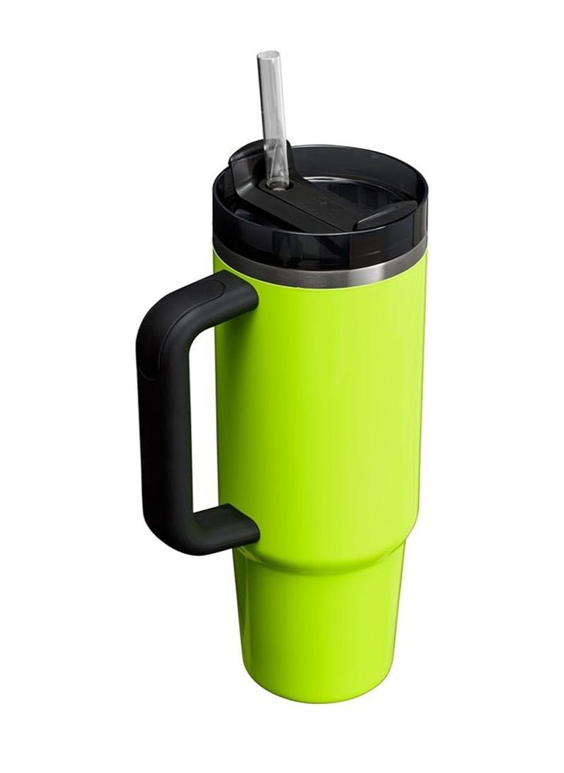 Stanley - Stanley Quencher H2.0 FlowState Tumbler 30OZ NEON YELLOW Stainless Steel Vacuum Insulated with 3-Position Lid and Straw Perfect for Water Iced Tea Coffee On-the-Go Hydration Ideal Gift Stanley Cup - Image 1