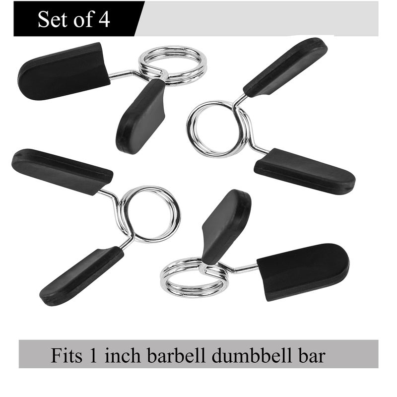 Eastygold Barbell Clamps Dumbbell Spring Clip Circlip Collars 1 Inch Weight Bars Clips Fitness Weightlifting Lock Buckle 1 Inch For Standard Bar Barbell Strength Training Gym Accessory - Image 3