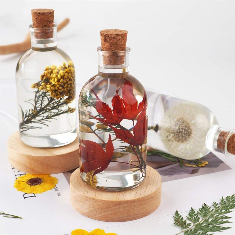 Wehous Lamp Shade Resin Mold with 10PCS Wooden Stoppers Creative Bottle Shape Silicone Molds for Epoxy Resin Casting Candle Soap Making Flower Specimen Home Party Decor Gift Art Craft Supplies - Image 3