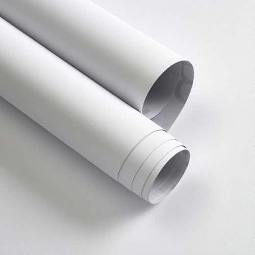 LIVECOOL Contact Paper Self-Adhesive Waterproof and Oil-Proof Matte Peel and Stick for Countertop Furniture Kitchen (White Thick Matt, 1 Ft x 4 Ft) - Image 1