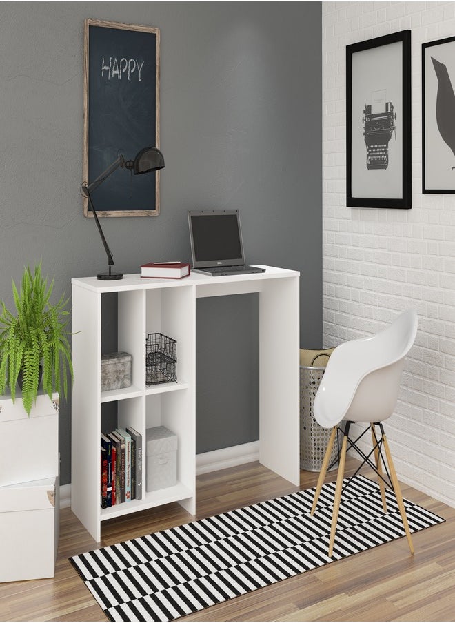 Pilati - Computer Home Desk Table white color110x72.5x35cm - Image 1