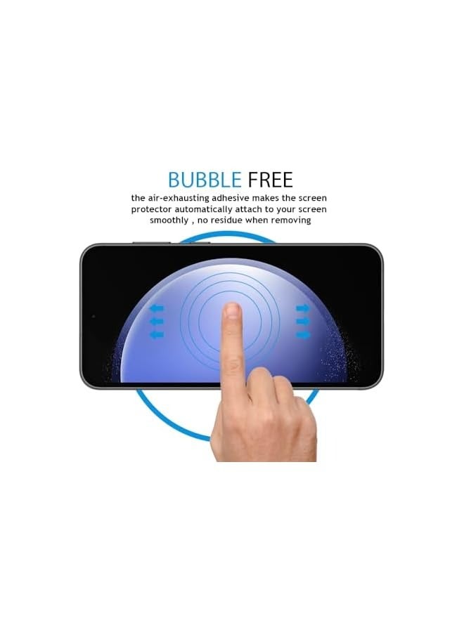 بروماس واقي شاشة متوافق مع الزجاج المقسى Galaxy S23 FE [تغطية كاملة عالية الدقة] [سهل التركيب] [مقاوم للخدش] [صلابة 9H] طبقة واقية [3 عبوات] - Image 3