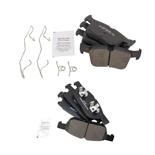 TRQ Brake Pads Ceramic Compatible with 2015-2020 Ford Edge 2017-2019 Fusion 2017-2020 Lincoln Continental 2016-2018 MKX 2019-2020 Nautilus - Image 1