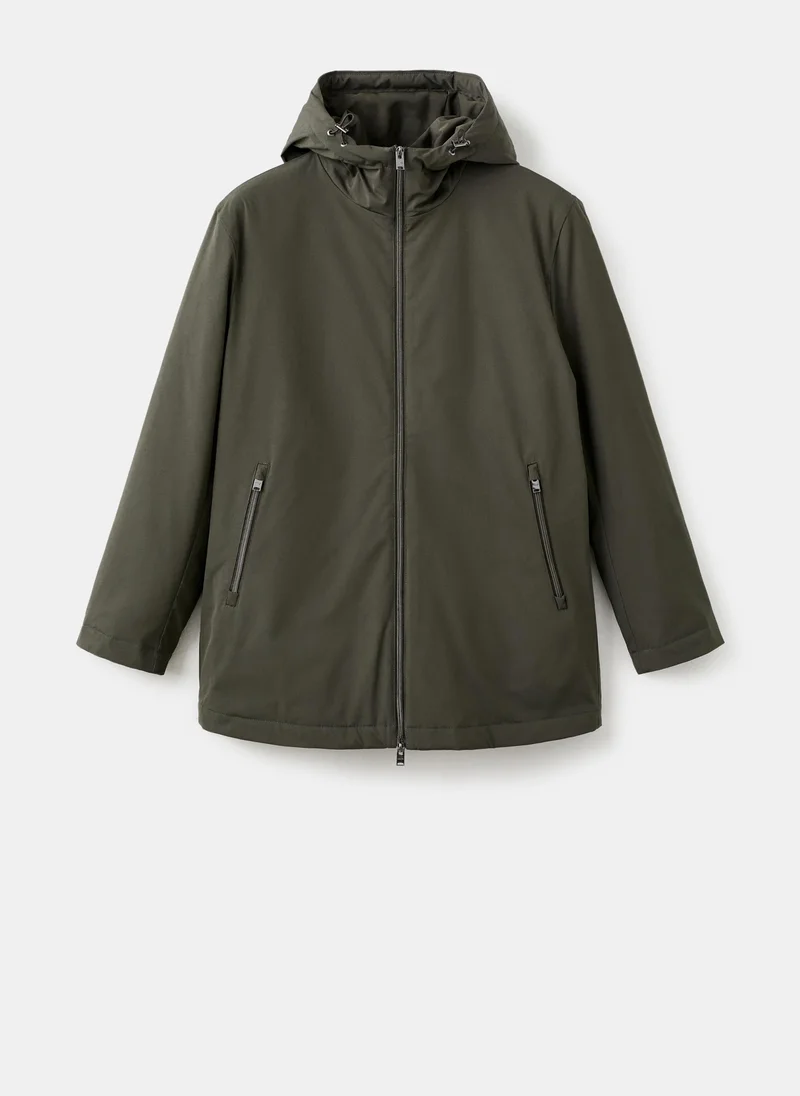 Mango Man  Water-repellent hooded parka for Men | Best Price UAE