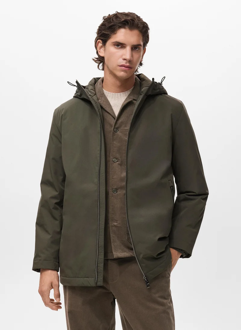 مانجو مان Water-repellent hooded parka