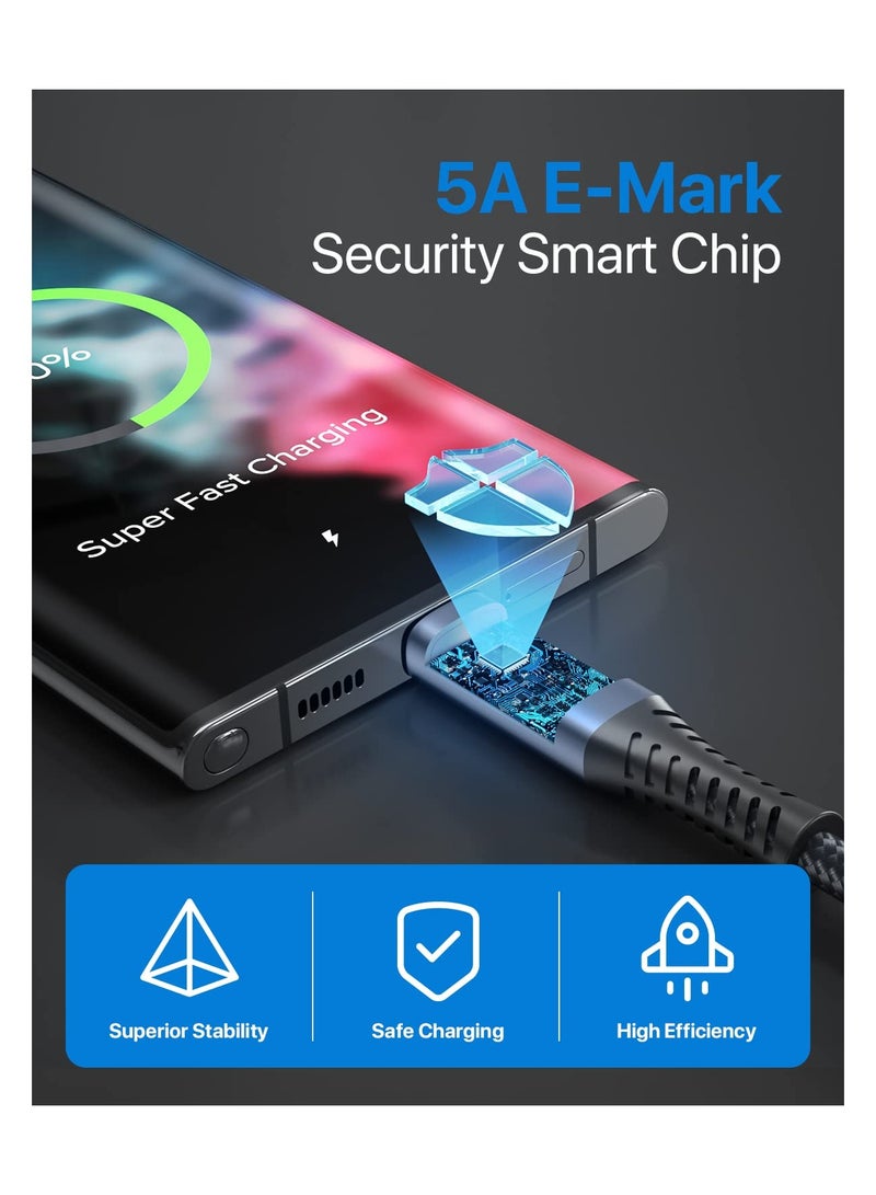 Barakah USB 4 Cable with LED Indicator, (3.3ft) USB C Charging Cable, Supports 8K Video,Max 40Gbps Data Transfer USB 4 Cable Universal USB C Cable Compatible with lPhone 15,MacBook,Thunderbolt 3,Monitor - Image 3