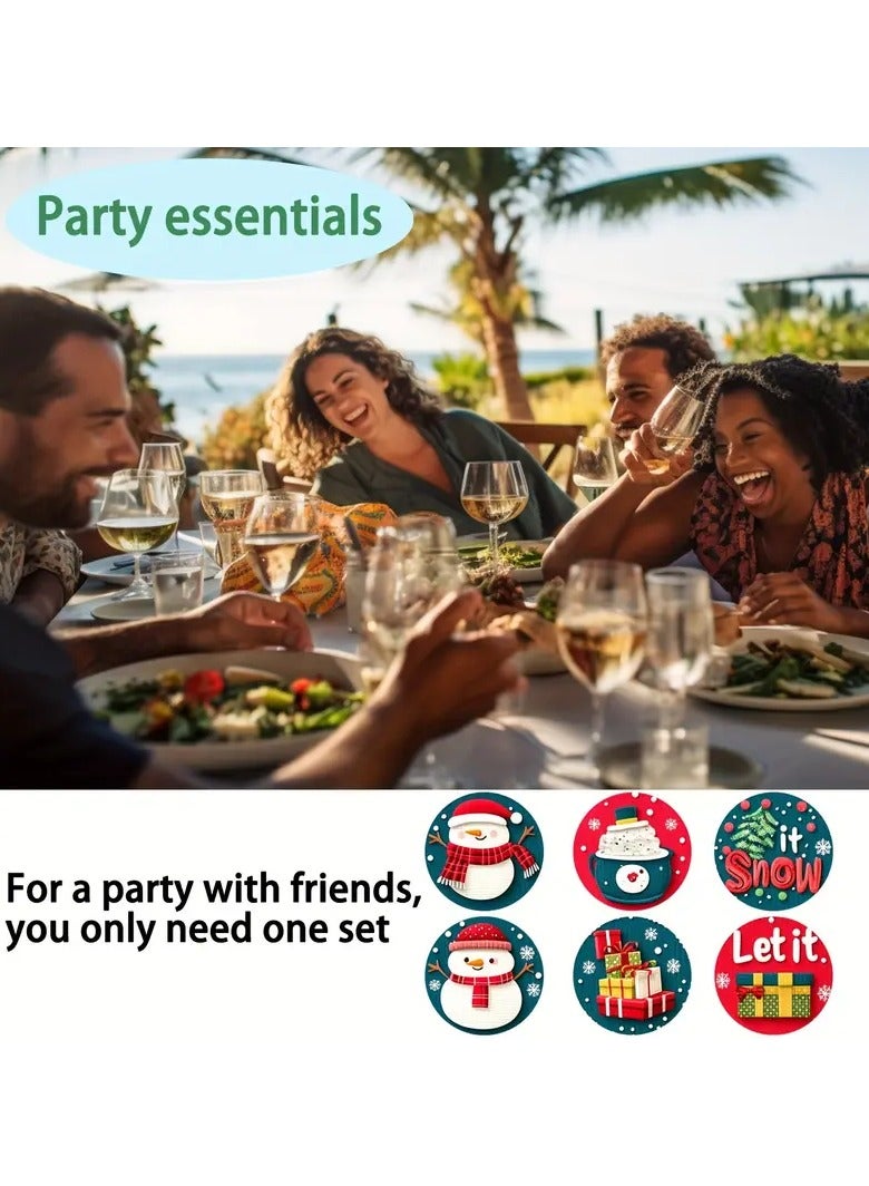 4 Festive Coasters: A Warm Touch for Your Table. - Image 4