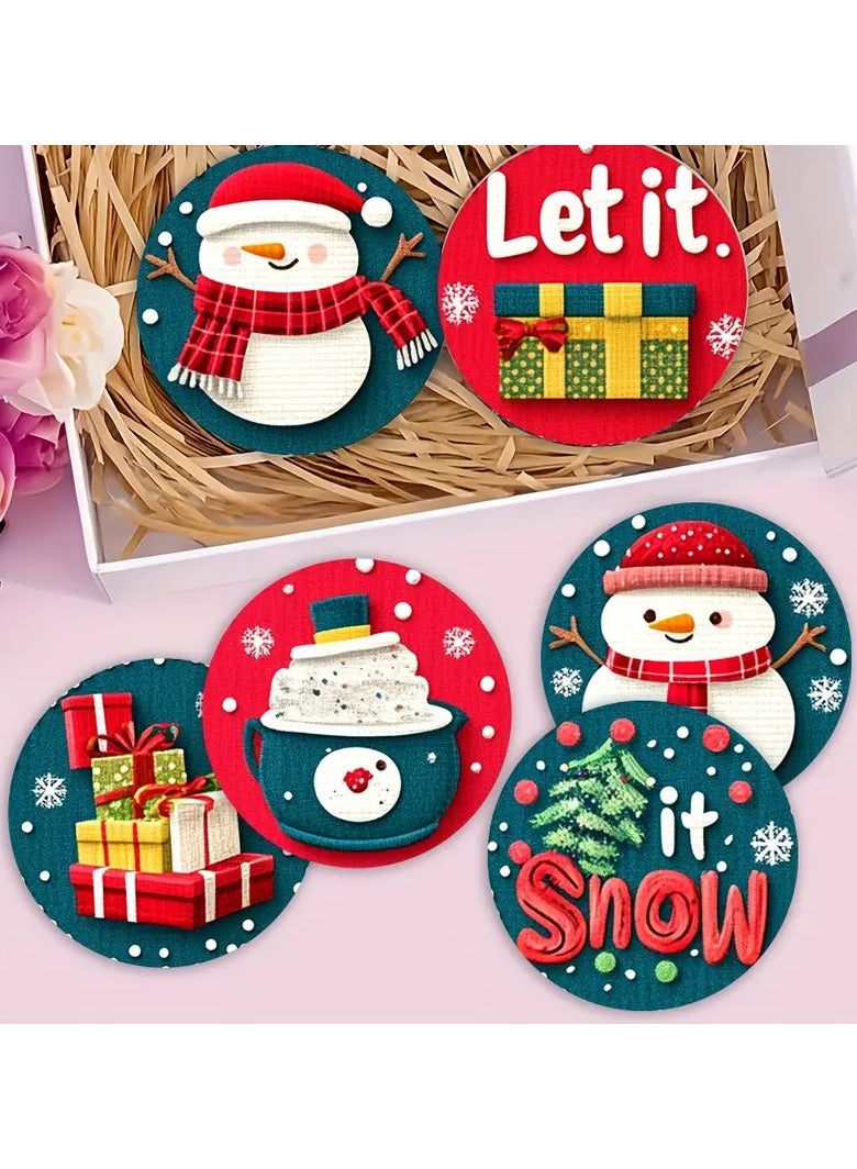 4 Festive Coasters: A Warm Touch for Your Table. - Image 5