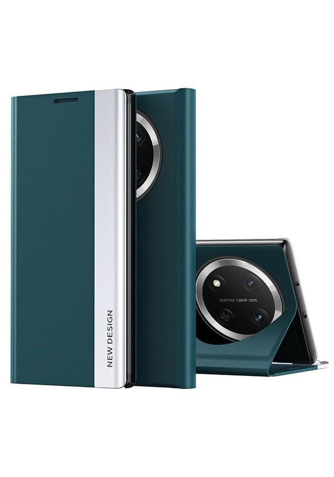 X-level Honor X9c Flip Case,Ultra Slim TPU Leather Full Body Protection Magnetic Stand Shockproof Phone Cover,Green - Image 1