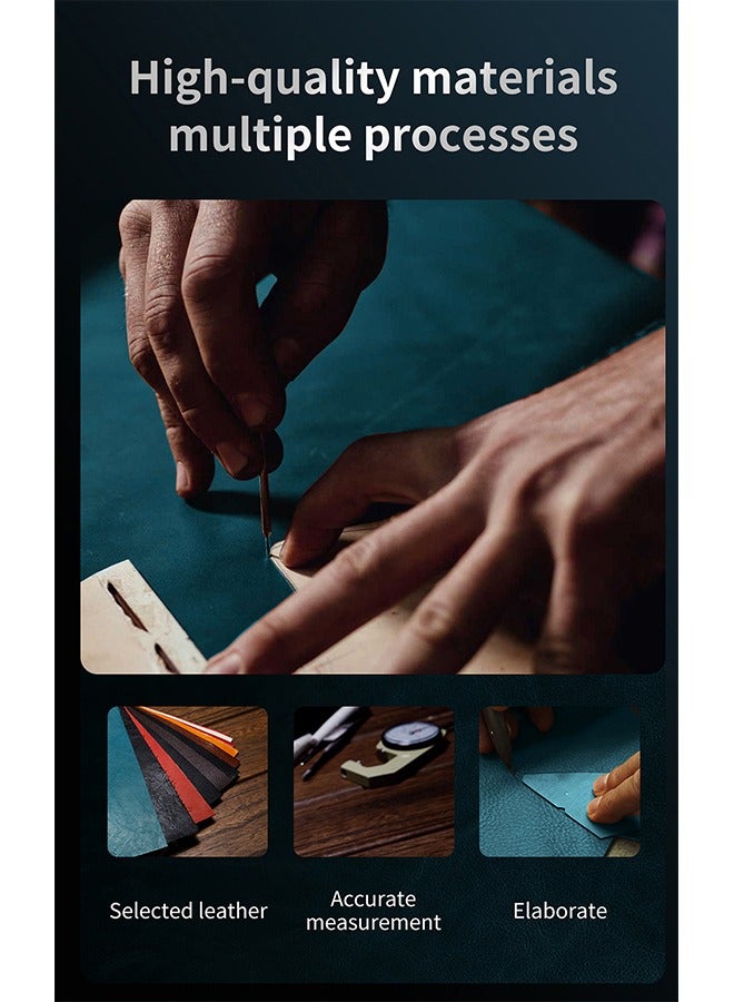 X-level Honor X9c Flip Case,Ultra Slim TPU Leather Full Body Protection Magnetic Stand Shockproof Phone Cover,Green - Image 3