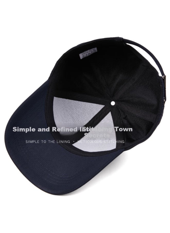 Denssyne Dexina Non-fading Baseball Cap For Men, Hard Brim, Lightweight Summer Style, Versatile Outdoor Sun Protection, Casual Black Visor Hat - Image 4
