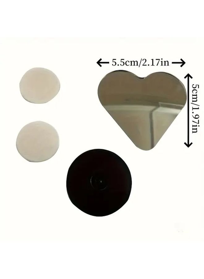 1 Pair Heart Shaped Car Rearview Mirrors Wide Angle Convex Design For All Vehicles Left Side Mounting Blind Spot Visibility Enhancement Durable Stylish Vehicle Safety Accessory - Image 3
