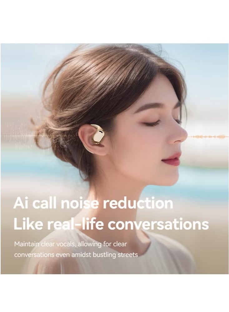 سماعة بلوتوث عظام للجري والرياضة مثبتة على الأذن لاسلكية Bluetooth 5.49 سماعة عظام مقاومة للعرق بطارية طويلة متوافقة مع Apple و Android - Image 4