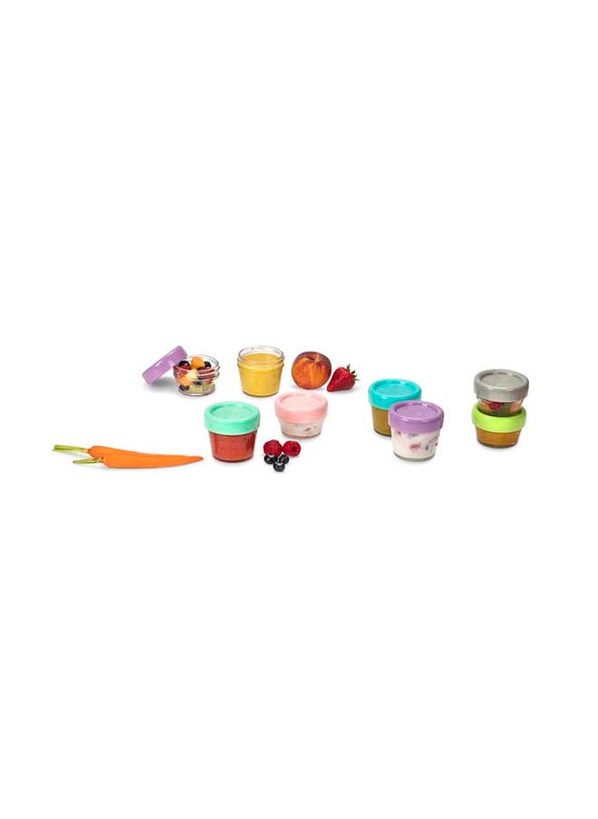 melii - Pack Of 12 Glass Food Container, 6 X 4Oz And 6 X 2Oz - Image 1
