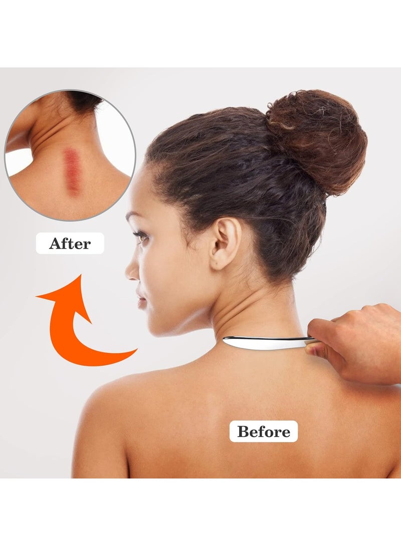 Loquat Guasha Massage Tool, Grade Stainless Steel Scraping Tool for Soft Tissue Upgrade Physical Therapy Stuff,Used for Back, Legs, Arms,Neck,Shoulder, Gua sha Tool - Image 5