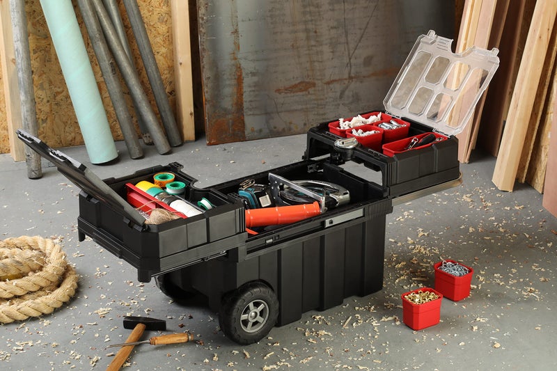 Keter Master Pro Masterloader 17191709 Tool Trolley Plastic Black/Red - Image 5