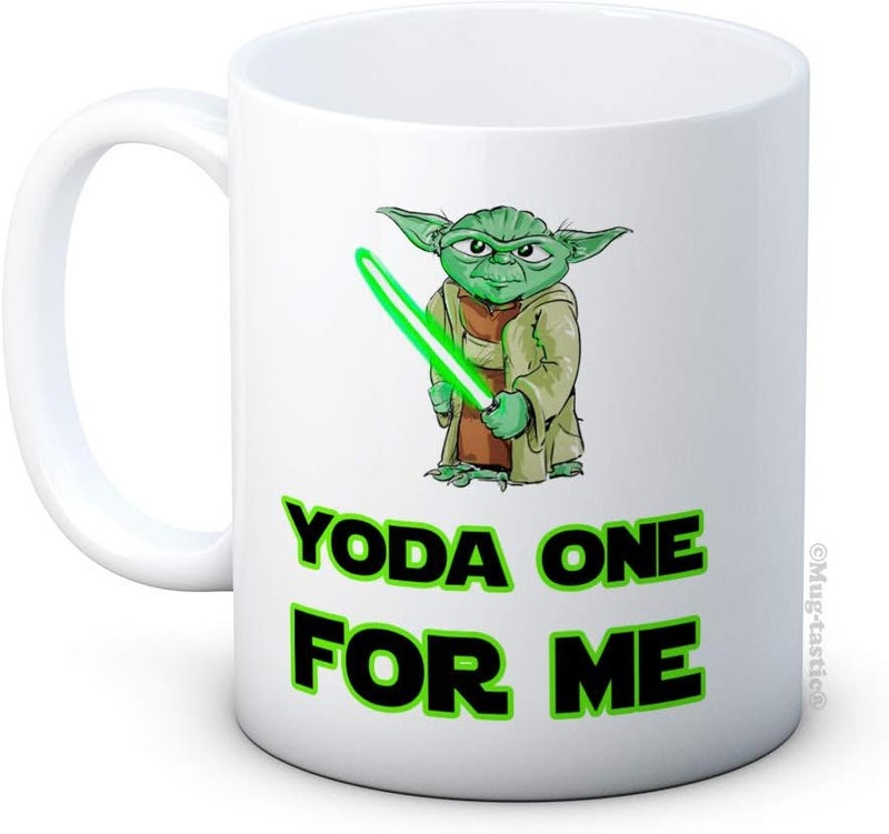mug-tastic Yoda One for Me - Funny Ceramic Coffee Mug - Great Valentine's Day Gift! - Image 1