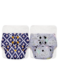 Superbottoms Basic Pack Of 2 Assorted Cpsia Certified Cloth Diaper For Baby ; Washable & Reusable Cotton Cloth Diaper ; 0 3 Years ; Freesize ; Adjustable ; Reduces Rash ; With Quick Dry Pad;Insert  - Image 1