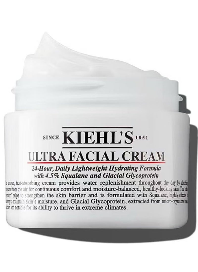 Kiehl's Kiehl's Ultra Facial Cream Clear 125ml | Oil-Free Hydrating Moisturizer for All Skin Types | Lightweight, Non-Greasy Formula with Squalane & Vitamin E  - Image 1