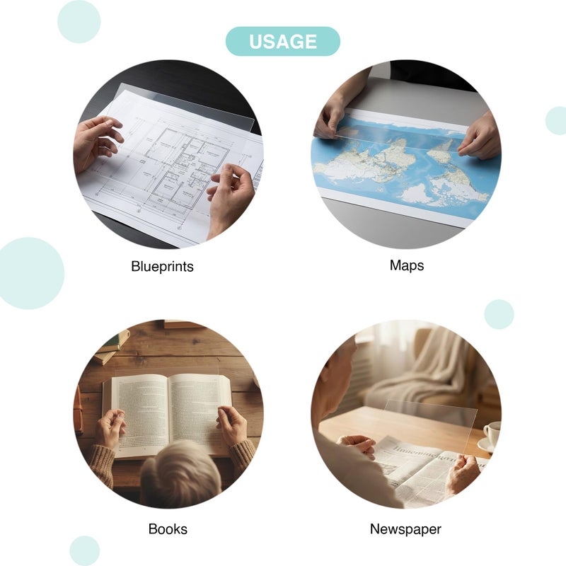 oddpod™ A4 Big Size Fresnel Lens & Flexible Plastic 3X Magnifying Sheet - Pack of 1 - Image 5