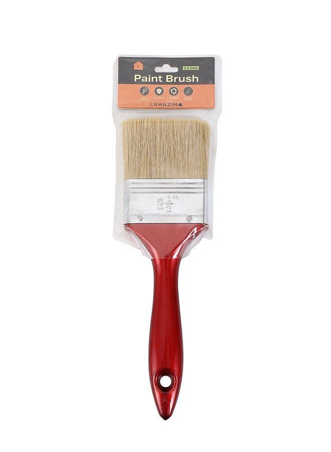 LAWAZIM Paint Brush-2.5inch- No Streaks Flat Trim Brush with Ergonomic Handle for High Precision Control -for DIY Professional Interior Exterior Home Improvement for Latex and Oil Paints & Wood Stains - Image 5