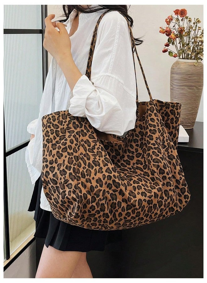 ميك ميشيك حقيبة يد كبيرة من MakeMeChic بنقشة جلد النمر، بمقبضين، متعددة الألوان، مقاس واحد - Image 5