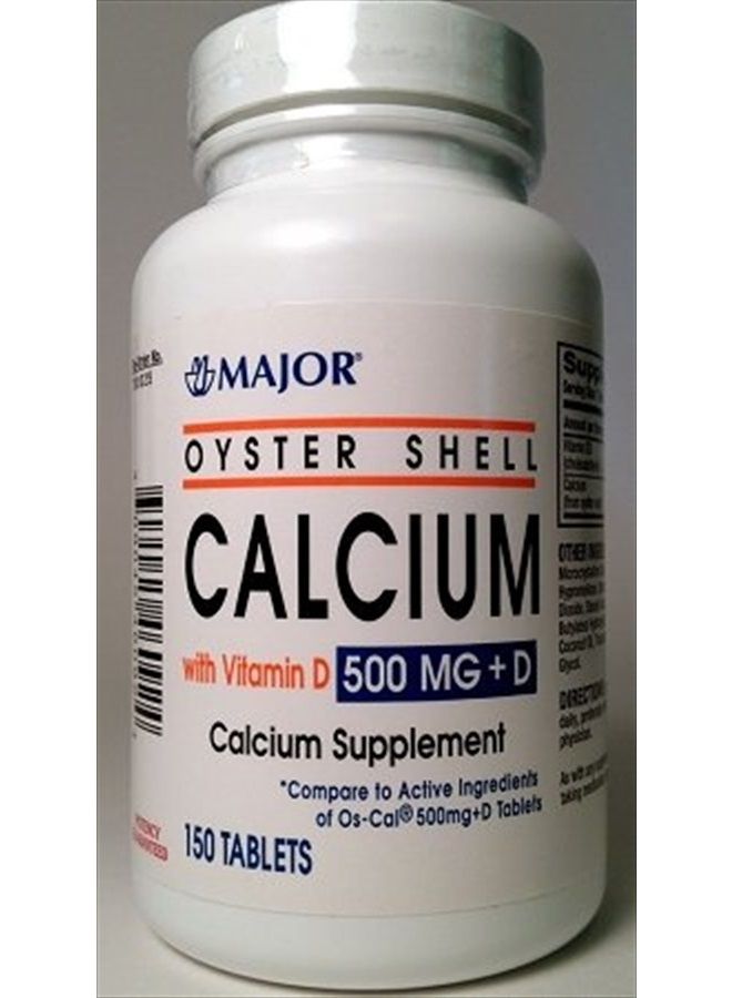 Oyster Shell Calcium with Vitamin D 500 Mg - 150 Per Bottle