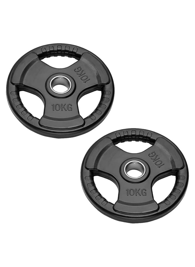 COMMANDO Pair of Olympic Weight Plates, 2 Pieces, 10 Kilograms  - Image 1
