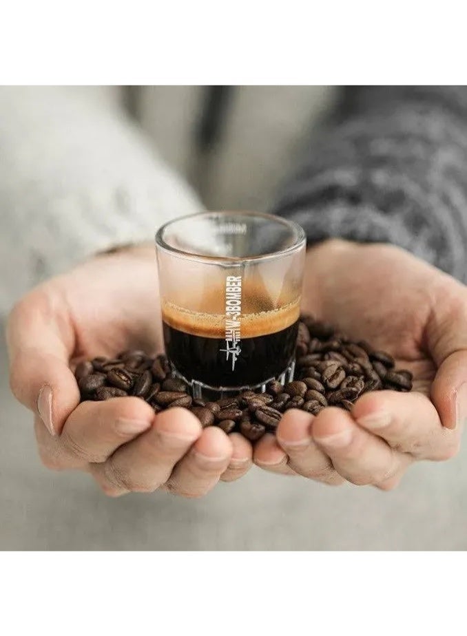 MHW-3BOMBER Espresso Glass Measuring Cup – Heat Resistant Borosilicate Espresso Shot Cup with Precise Scale for Coffee Brewing - Image 2