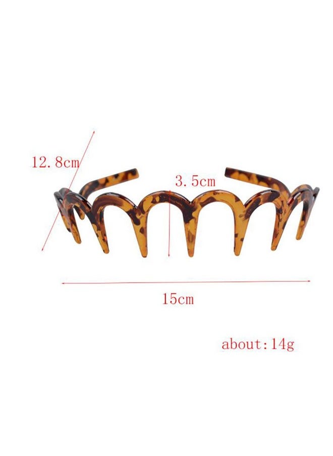 Fodattm 2Pcs Zig Zag Shark Tooth Hairband Plastic Headband Hair Comb Women Hair Hoop Hair Accessories (B)  - Image 2