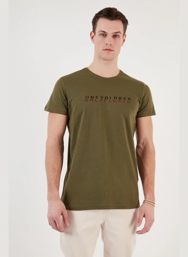 بوراتي تيشيرت رجالي بياقة دائرية قطن % بقصة ضيقة من بوراتي