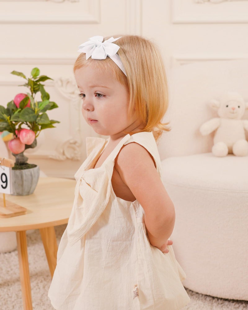 jollybows 40pcs Baby Girls Grosgrain Ribbon Hair Bows Headbands 3" Hair Band Hair Accessories for Infants Newborn Toddler (3- Natural Multi-colored) - Image 4